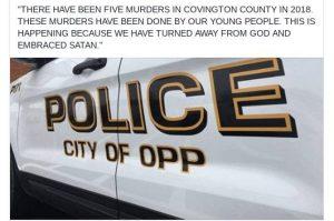 Alabama police department blames satan for crime