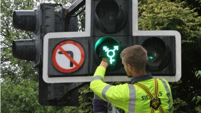 Traffic Signal Characters Changed to Accommodate Transgenderism