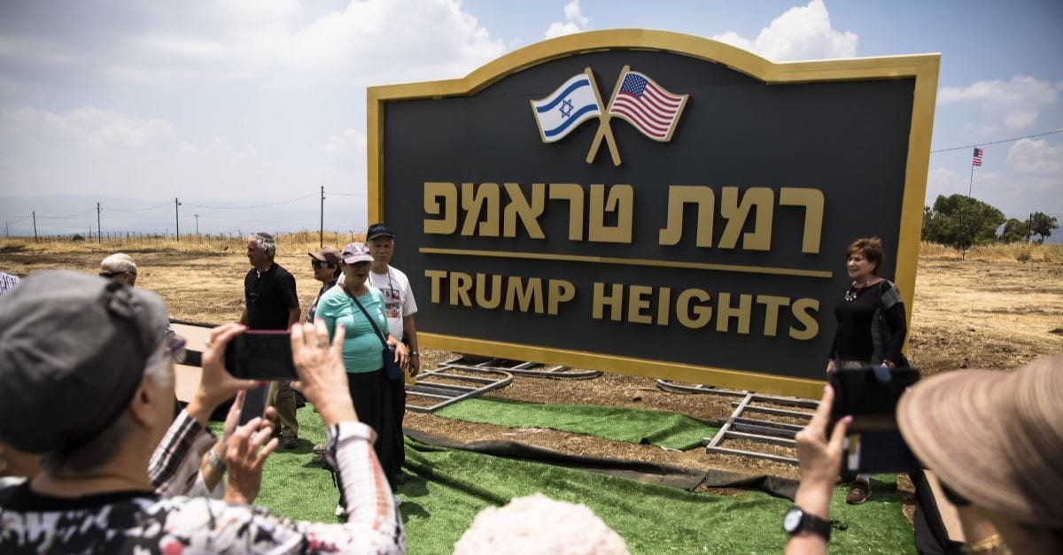 Trump Heights is the Name of the New Golan Heights Settlement in Israel