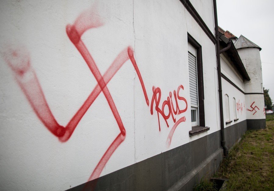 Entire street of houses vandalized with swastikas in California